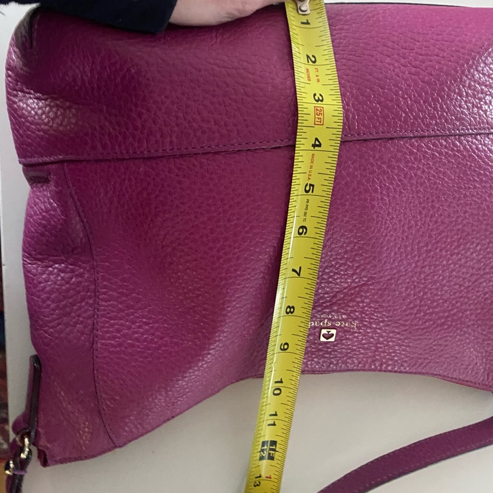 Kate Spade Fuchsia Pebble Leather Hobo Bag. - Picture 12 of 12